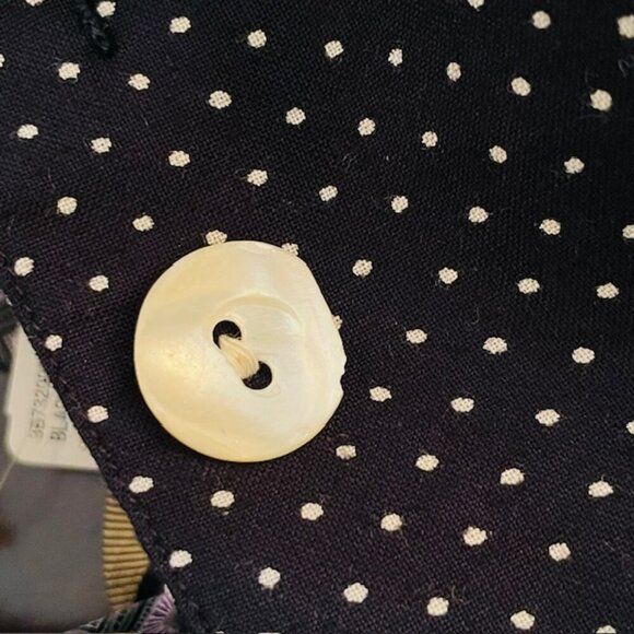 Vintage Pearl Beaded & Embroidered Sailor Collar Cottagecore Blouse 10 - Picture 6 of 8